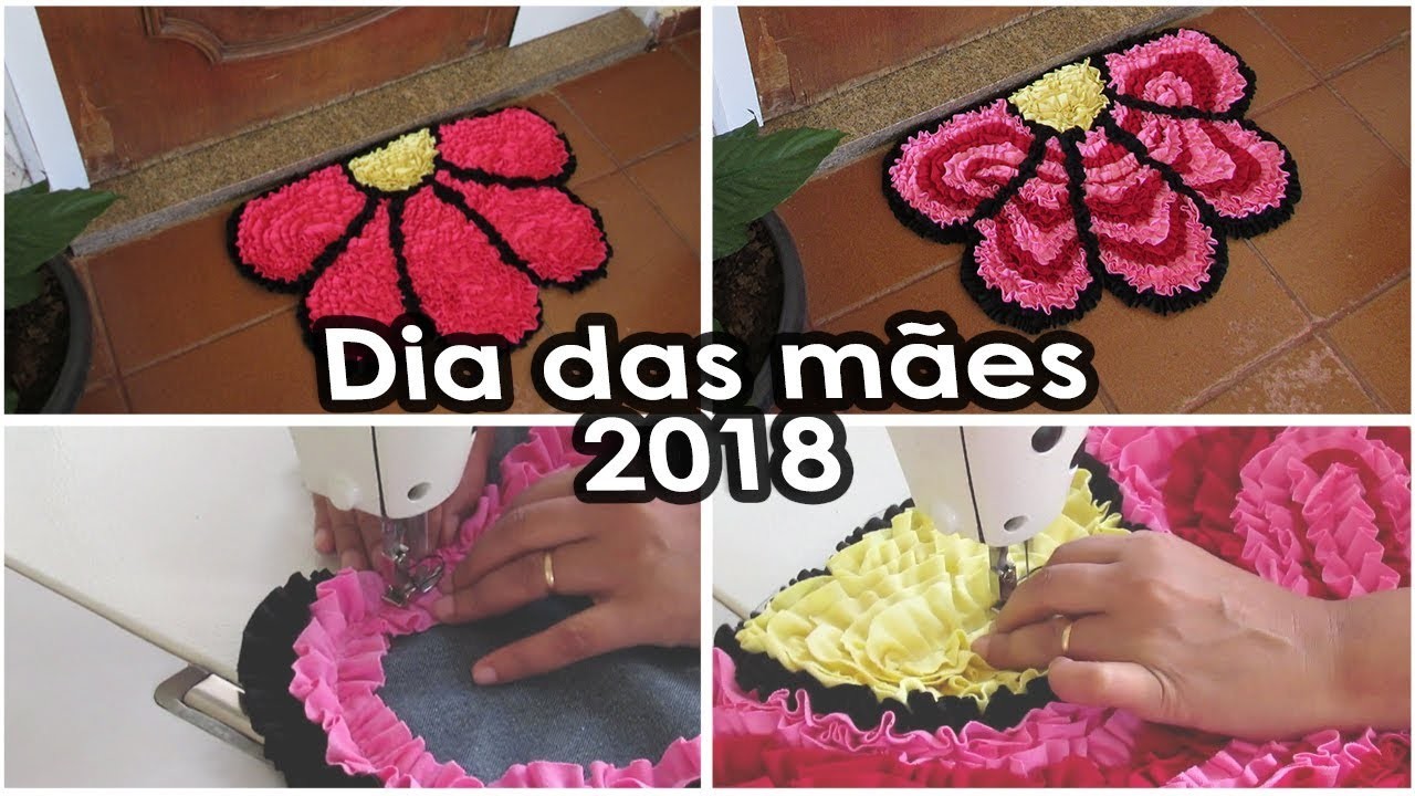 DIY TAPETE DE FRUFRU Meia-Flor para o DIA DAS MÃES 2018 | FAÇA VOCÊ MESMO