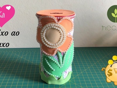 Do Lixo ao Luxo: Cofrinho lata de Nescau - Reciclagem - Artesanato - DIY