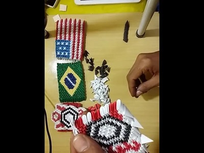 Escudo do Corinthians. parte 2 de origami 3d.