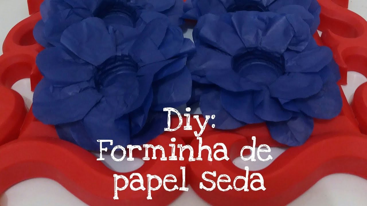 Faça você mesmo forminha de papel -Como fazer forminha de papel seda DIY