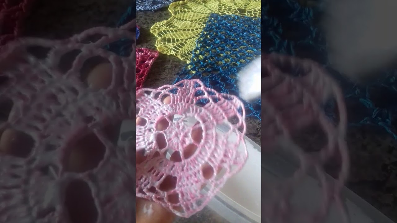 Impermeabilizando peças em crochê