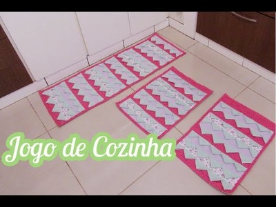 Jogo de Cozinhɑ Retɑngulɑr De Bicos Simples e Fácil -kitchen rug set-кухонный коврик