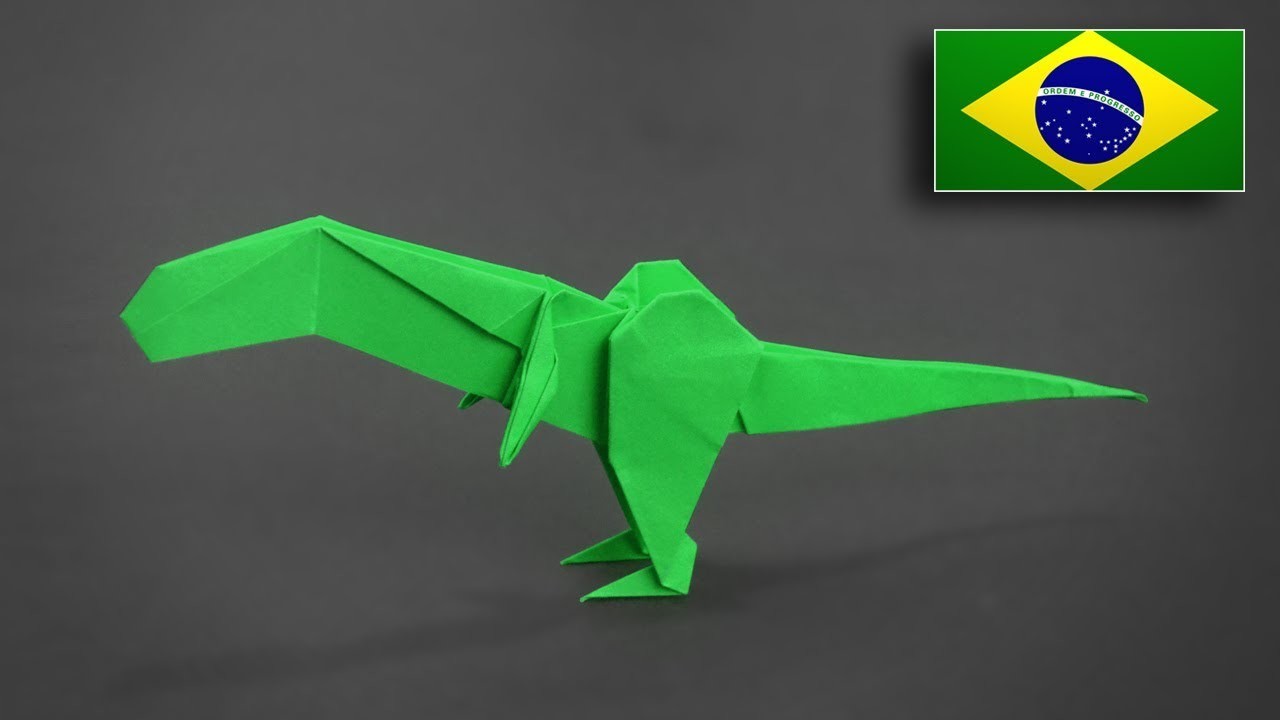 Origami: T-Rex V2 - Instruções em Português BR