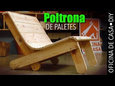 Poltrona de madeira de paletes #DIY #oficinadecasa