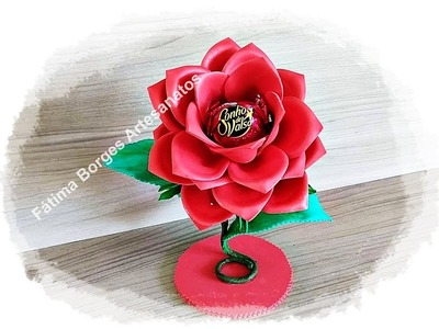 Rosa Colombiana Porta Bombom (Lembrancinha Para o dia dos Namorados)