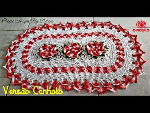 Tapete Oval  Flor Segredo Fechada (Versão Canhoto)