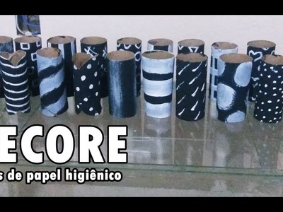 TIADÊ: Decoração com formas geométricas no rolo de papel higiênico