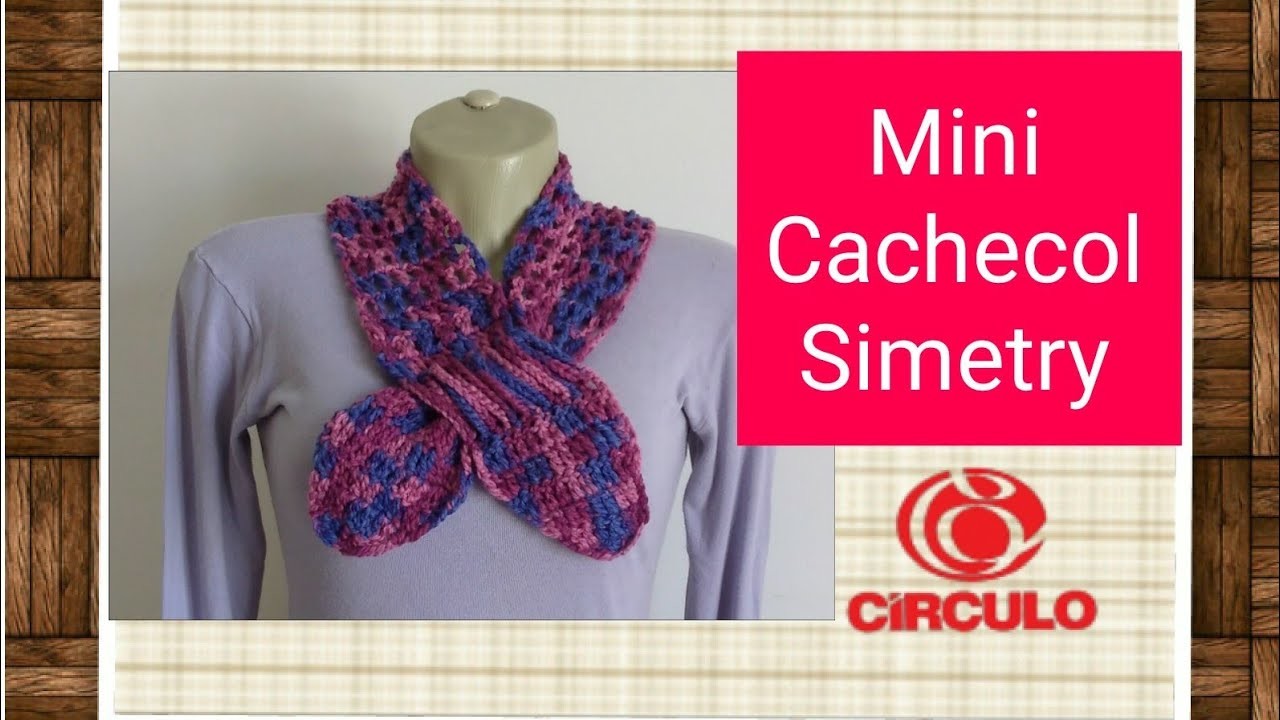 Versão destros: Mini Cachecol Simetry em crochê # Elisa Crochê