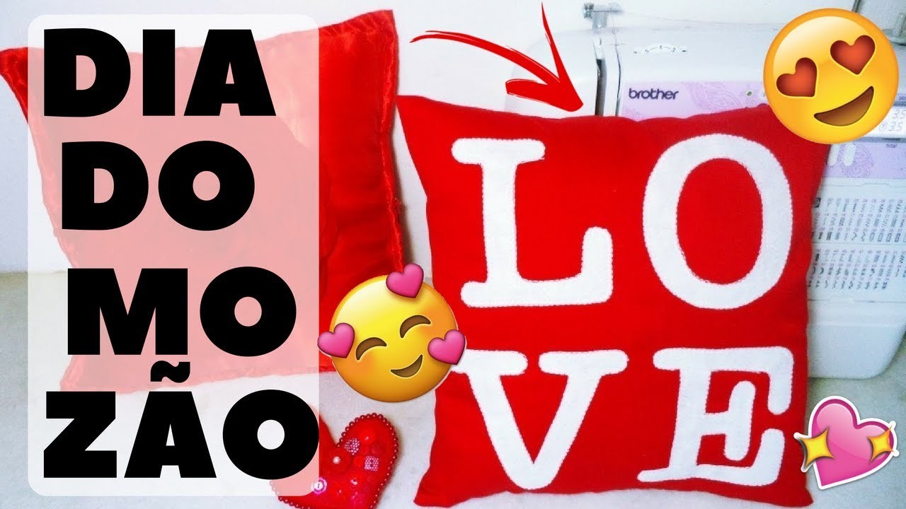 Almofada Love - DIY Dia dos Namorados - Costura Criativa