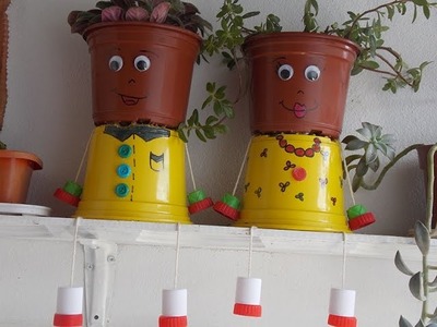 Como fazer casal de vasos decorados