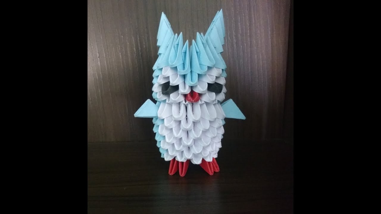 Como fazer uma coruja de papel origami 3d