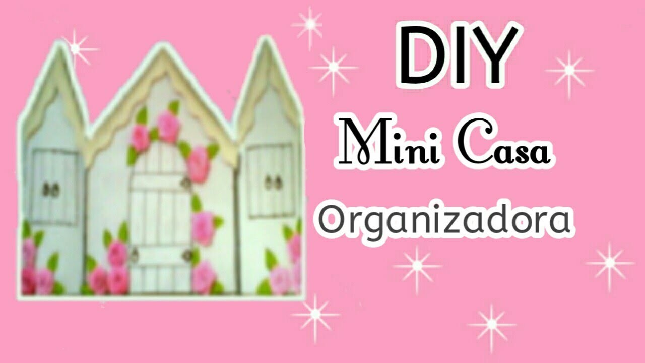 ????Como fazer uma MINI CASA ORGANIZADORA no estilo SHABBY CHIC-diy fácil-#6????