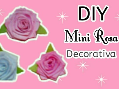 ????Como fazer uma MINI ROSA DECORATIVA-diy fácil-#2????