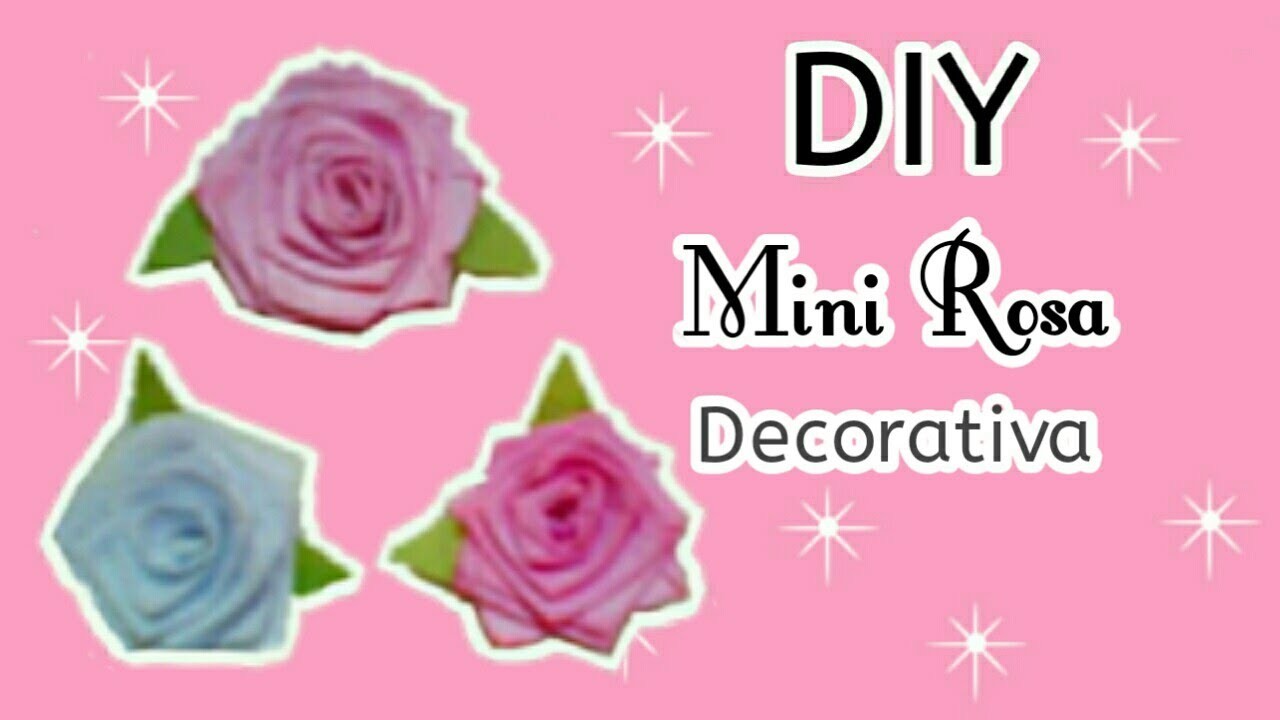 ????Como fazer uma MINI ROSA DECORATIVA-diy fácil-#2????