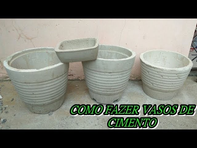 COMO FAZER VASOS DE CIMENTO