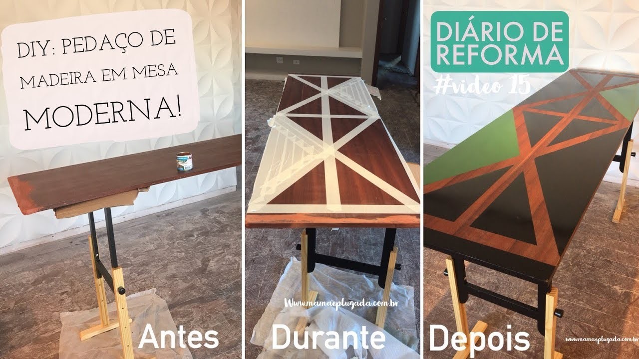 Diário de Reforma #15: DIY tábua de madeira em uma mesa super moderna