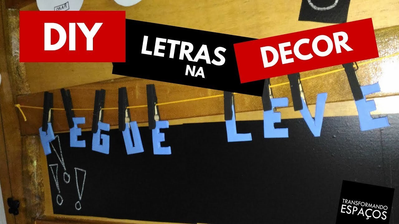 DIY: Como fazer letras decorativas gastando pouco | Organização Pessoal ❤