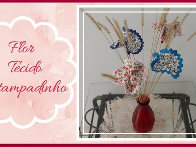 DIY Flor de Tecido Estampadinho - Decoração de Mesa Festa Junina
