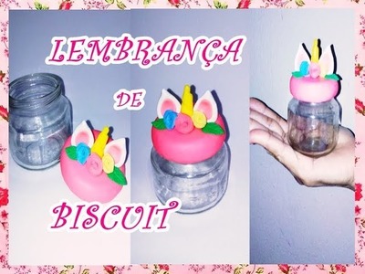 DIY LEMBRANCINHA DE UNICÓRNIO DE BISCUIT FÁCIL E SEM MOLDE