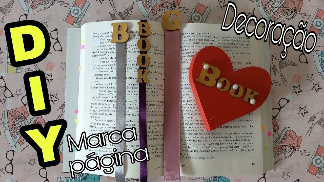 DIY: Marcadores de página+Decoração. Coisas da Géh