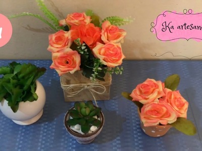 Faça você mesmo Arranjos de flores artificiais – decoração casa- Artesanato - DIY