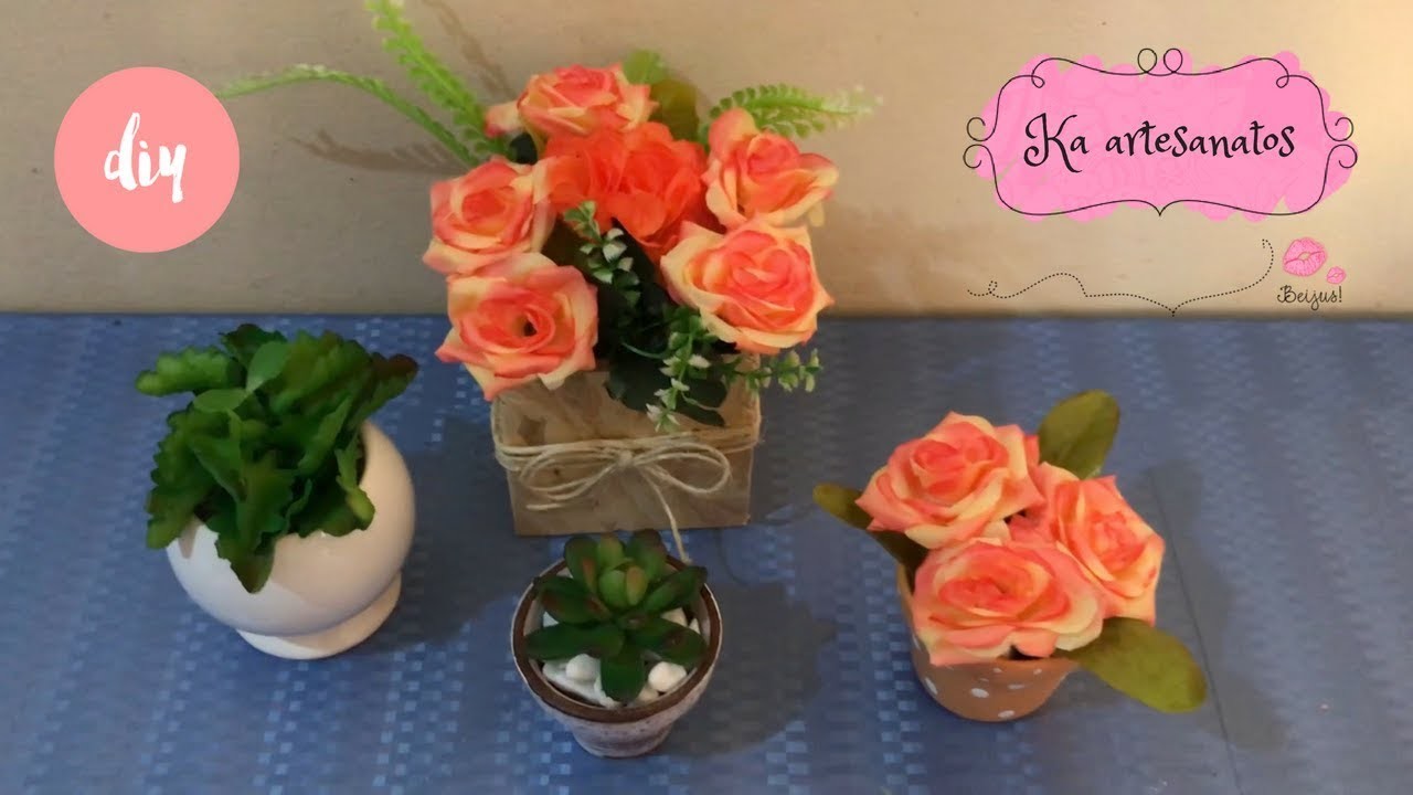 Faça você mesmo Arranjos de flores artificiais – decoração casa- Artesanato - DIY