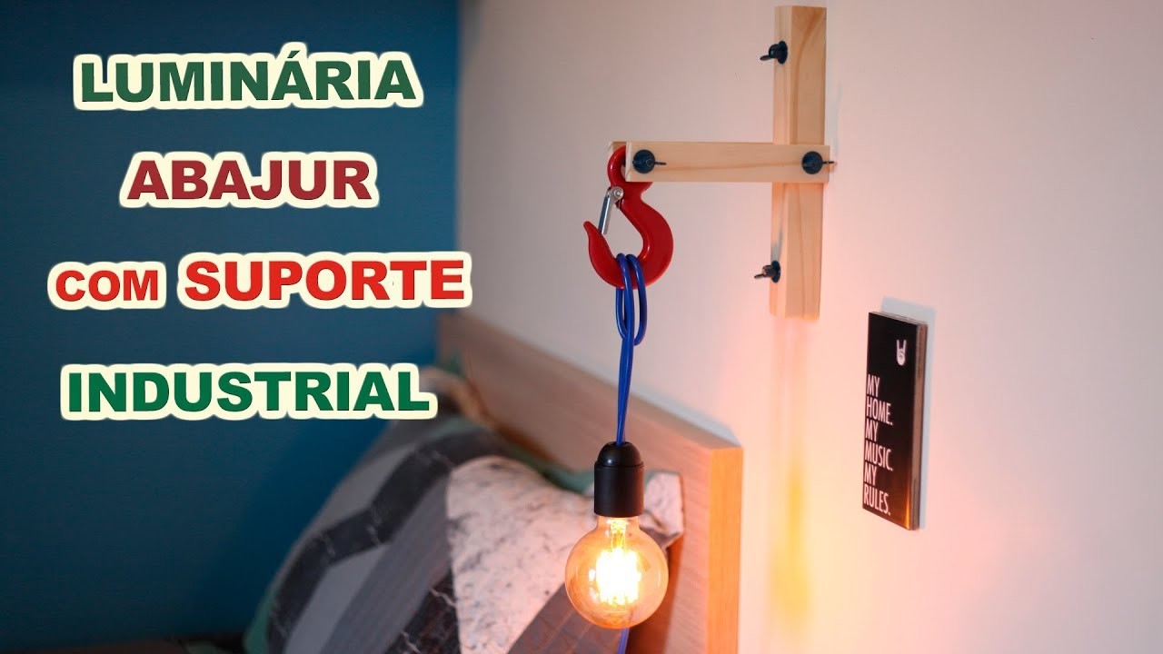LUMINÁRIA ABAJUR COM SUPORTE INDUSTRIAL
