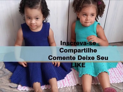 Vestido de Crochê (INFANTIL) #Aula 2 Com Simone Lemos (Criança de 2 Anos)