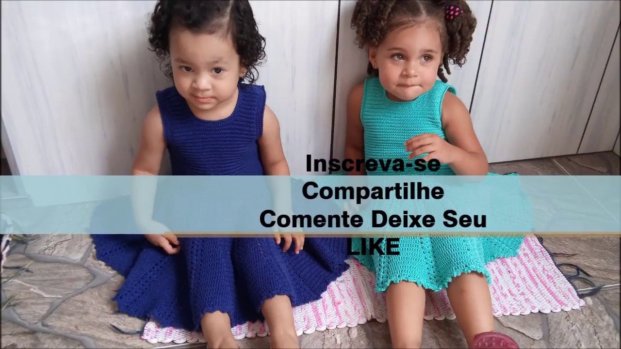 Vestido de Crochê (INFANTIL) #Aula 2 Com Simone Lemos (Criança de 2 Anos)