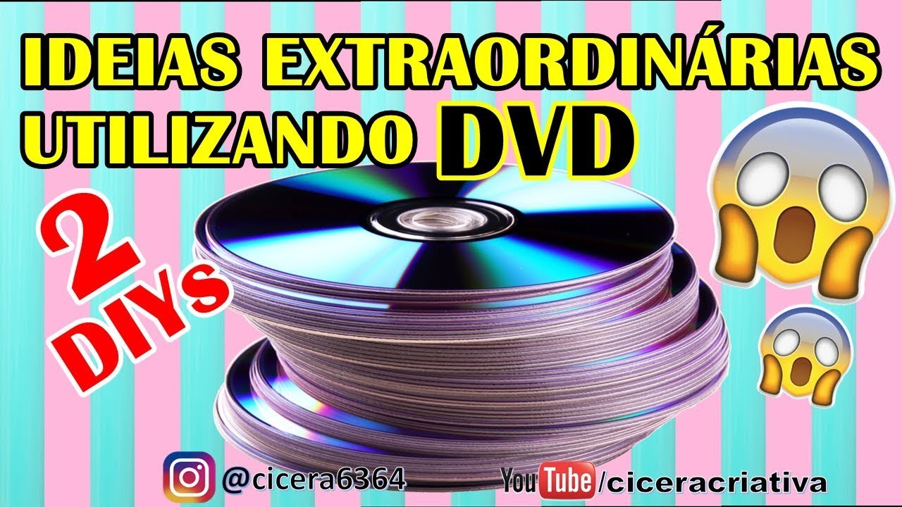 2 DIYs EXTRAORDINÁRIOS UTILIZANDO DVD | RECICLANDO DVD | CICERA CRIATIVA | COMPILADO