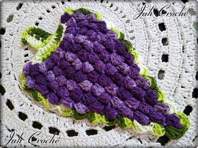 Cacho de Uva em Crochê Para Aplicação #Juh Crochê