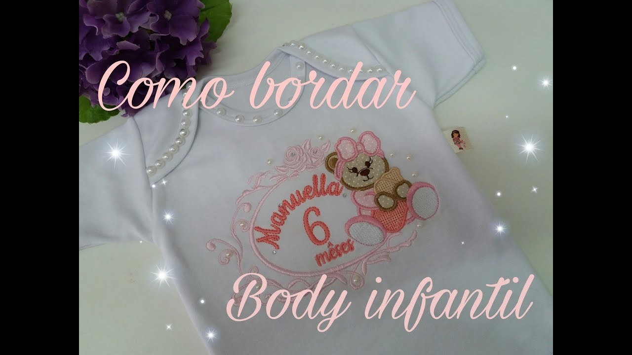 Como bordar body - Prender no bastidor da bordadeira