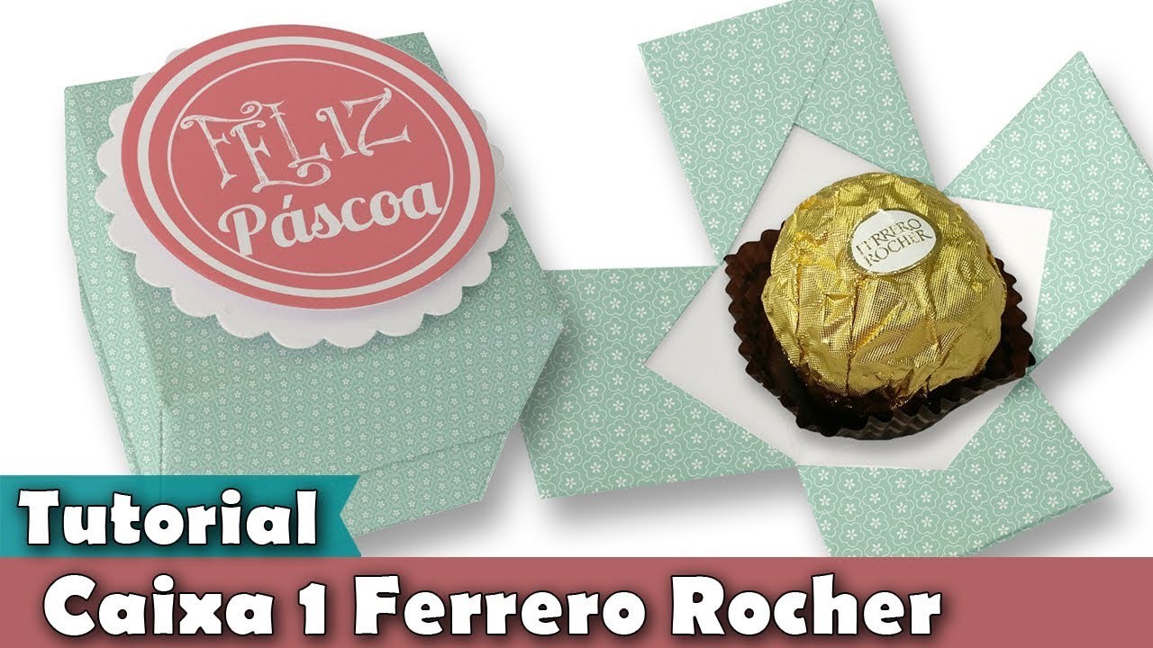 Como fazer caixa para 1 Ferrero | Lembrancinha | Explosion box