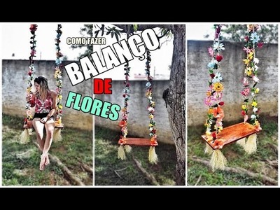 Como fazer um Balanço com Flores ( Artesanatos de Madeira) How to Make a Balance with Flowers