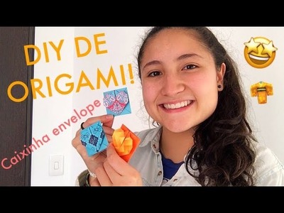DIY ORIGAMI: CAIXINHA ENVELOPE COM CORAÇÃO ENCIMA!! Lindo e fácil!!