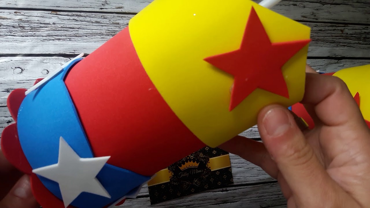 Enfeite de mesa Mulher Maravilha !