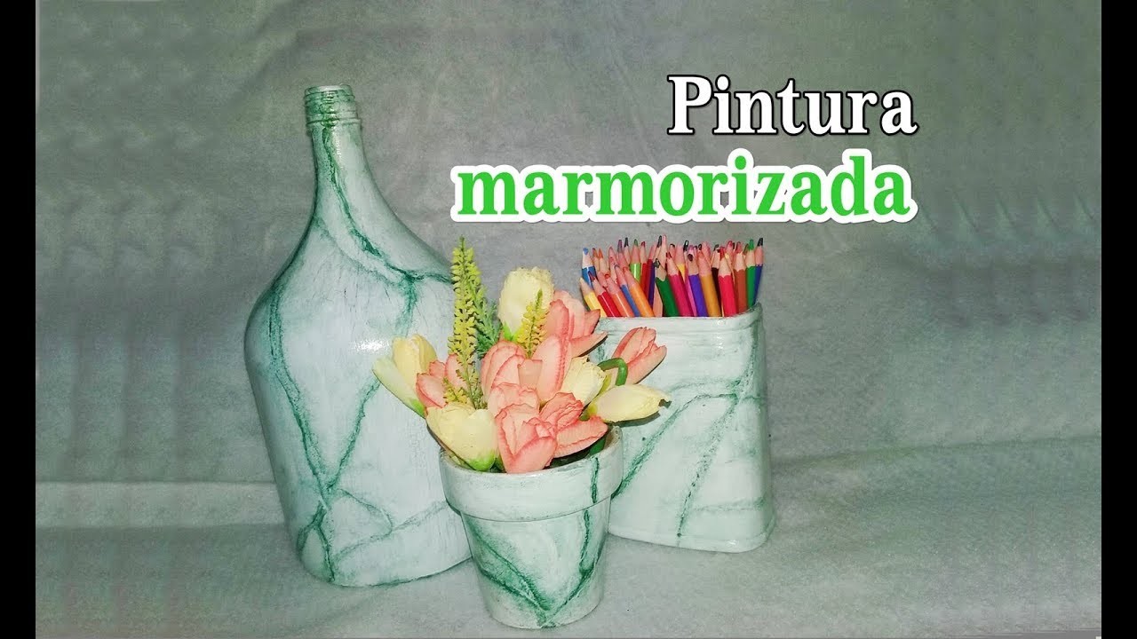 Pintura com efeito marmorizado