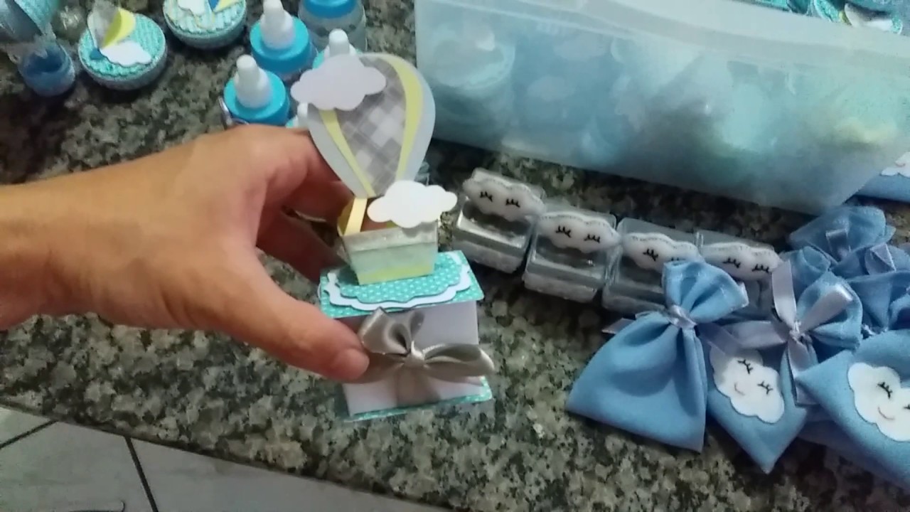 Preparativos para o chá de bebê do Miguel (TEMA BALÃO,PIPA E CATAVENTO)- Personalizados Finalizados.