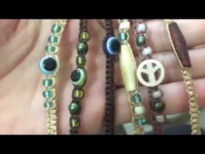 Pulseiras de macramê,aprenda em 3 minutos!!