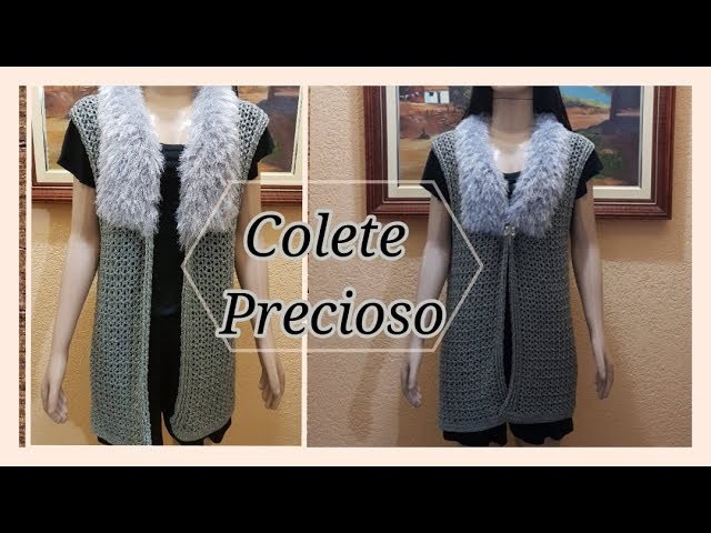 TUTORIAL - Colete Precioso em crochê