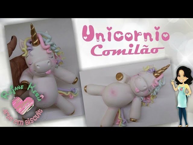 Unicornio Comilão - Biscuit - Rejane Kesia