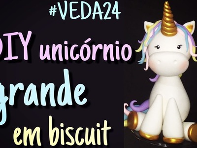 Unicórnio grande de biscuit #VEDA24 - Neuma Gonçalves