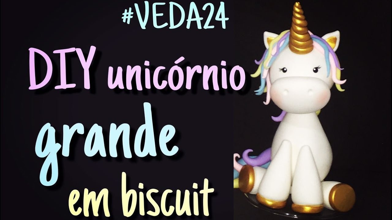 Unicórnio grande de biscuit #VEDA24 - Neuma Gonçalves