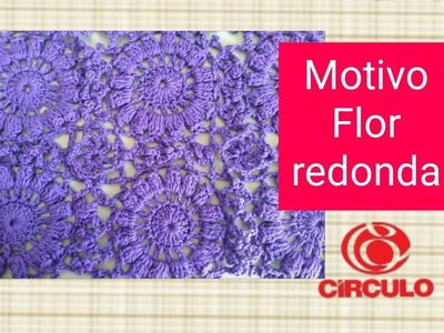 Versão canhotos:Motivo flor redonda em crochê # Elisa Crochê