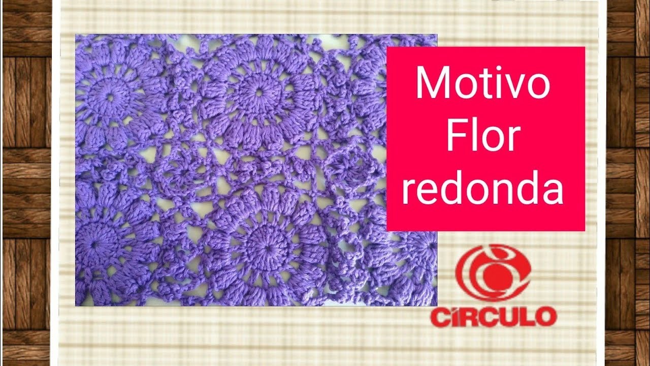 Versão canhotos:Motivo flor redonda em crochê # Elisa Crochê