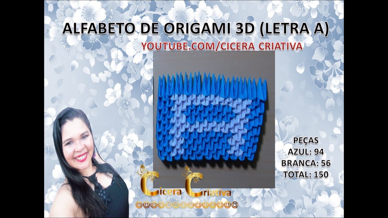 Alfabeto de origami 3d (letra A)