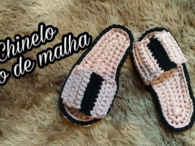 ????Chinelo.pantufa fio de malha