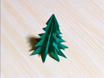 Como fazer árvore de Natal. Origami. A arte de dobrar papel.