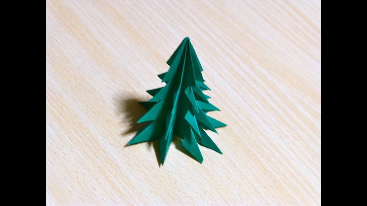 Como fazer árvore de Natal. Origami. A arte de dobrar papel.