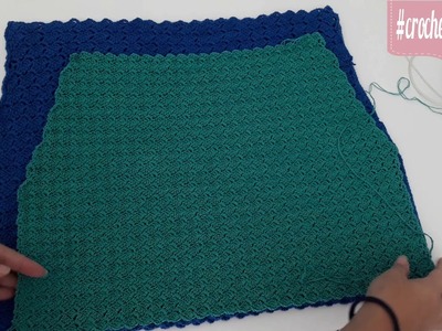 Curso Croche | Diferença tamanho da saia trocando a linha.Mudando o Ponto